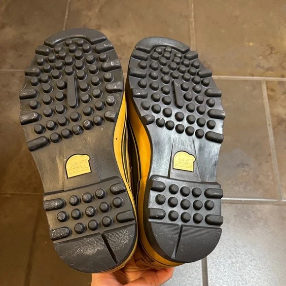 Sorel Men’s Caribou Winter Snow Boots Camel Waterproof Sherpa Cuff Size 8 - Picture 9 of 9